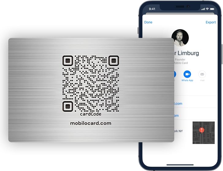 Mobilo Digital Business Card - Tap, Share, Connect - No App Required - Android & Smart Phone - Silver Metal Card - Image 3